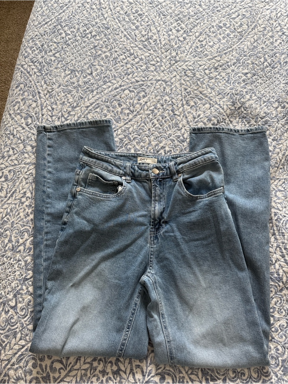 Oat New York Light Wash Straight Leg Jeans